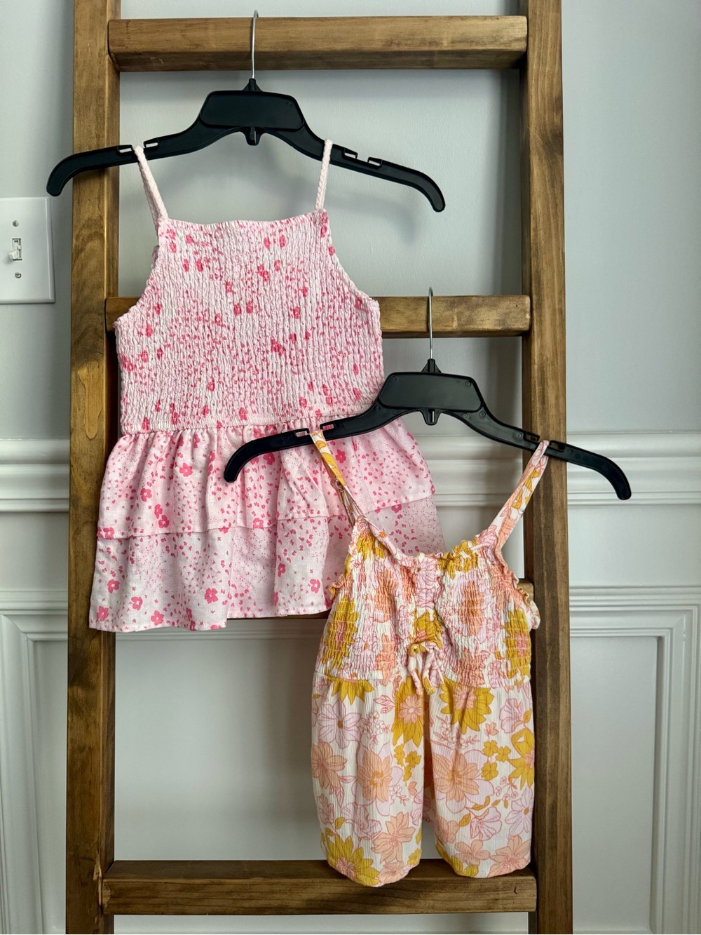 wonder nation Pink Floral Tank Tops